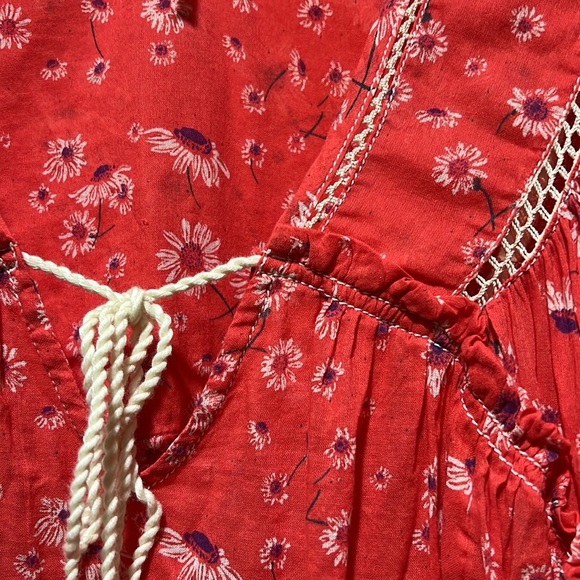 Free People Red blouse. - Picture 7 of 11